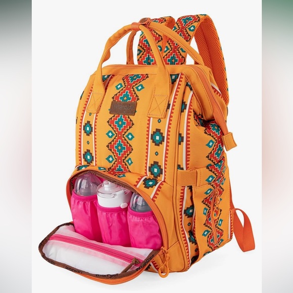 Wrangler Aztec Backpack Daypack Travel Bag Side Pockets NWT - Picture 3 of 7